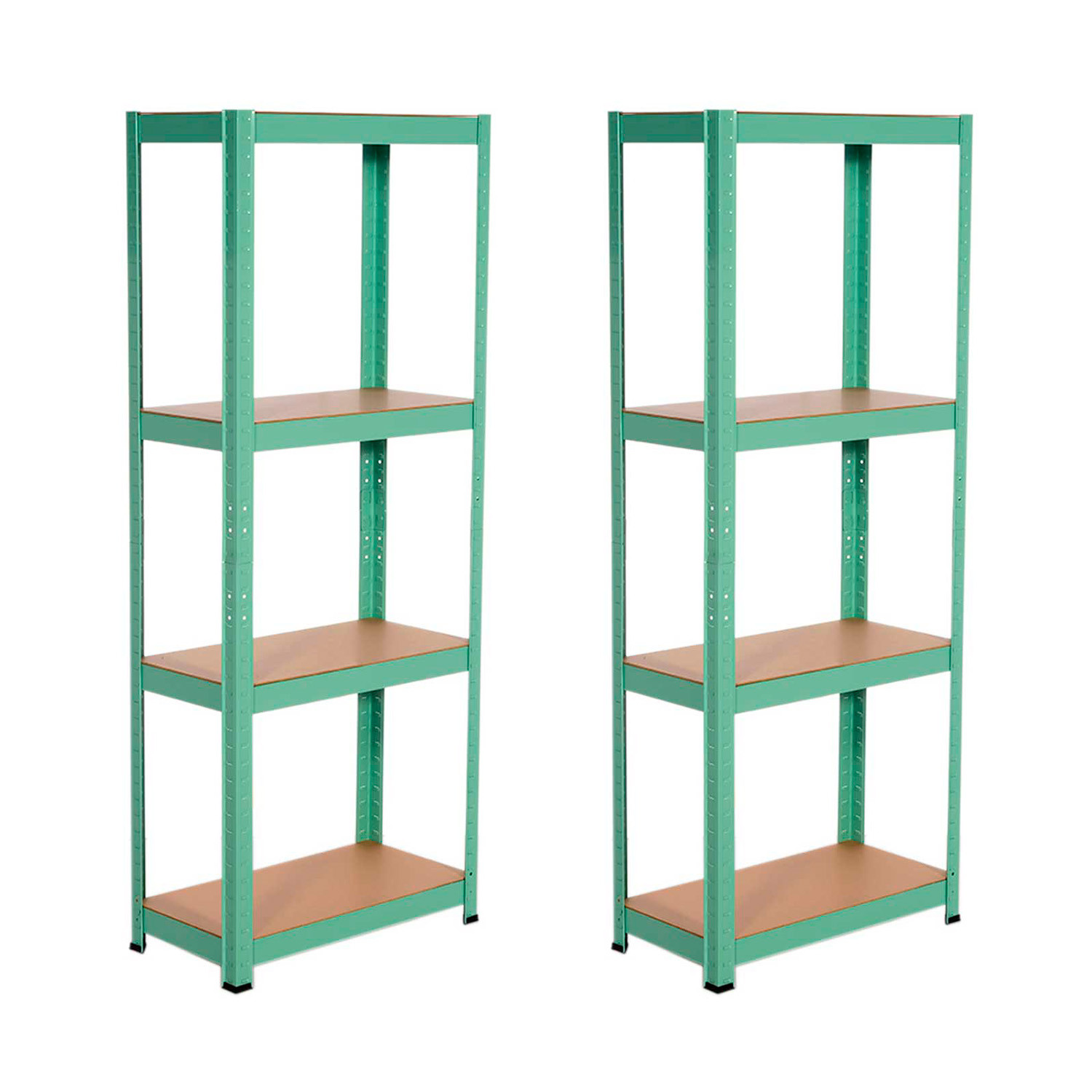 Pack 2 Estanterías Metálicas con 4 Baldas Ajustables 148x60x30cm 240Kg Thinia Home Estanterías 1
